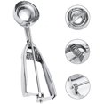 thumbnail image 3 of Stainless Steel Ice Cream Scoop Set, 3 Sizes, Cookie Dough Scoops with Trigger Release, 3 of 7