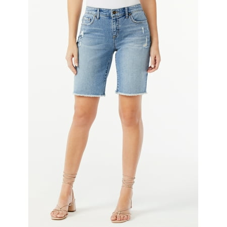 Sofia Jeans Women's Gabriela High Rise Bermuda Denim Shorts