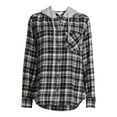 thumbnail image 5 of Time and Tru Women's Hooded Flannel Shirt, Sizes S-XXXL, 5 of 5