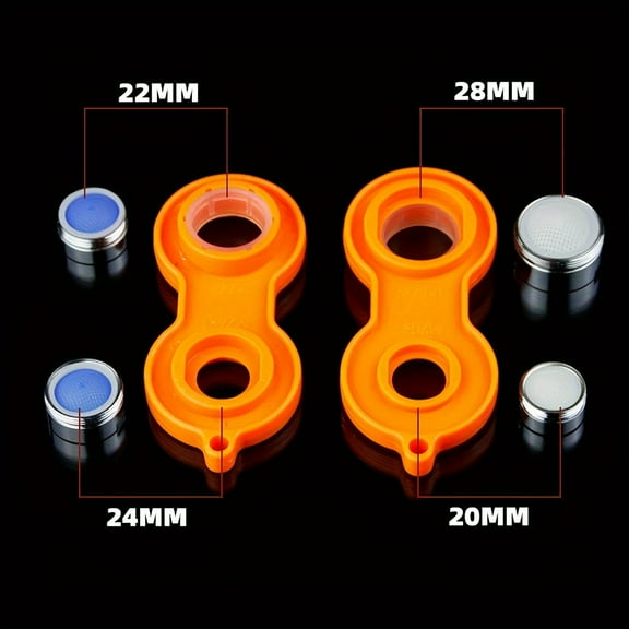 Faucet Aerator Wrench Kit – Adjustable Multi-Size Tool for M20/22/24/28 Kitchen & Bathroom Aerators, Easy Removal, Installation, Durable and Compact