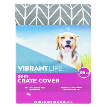 Vibrant Life 36" Gray Crate Cover