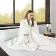 thumbnail image 3 of Beautyrest Heated Microlight to Berber Solid Blanket, Full, Ivory, 3 of 12