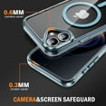 thumbnail image 5 of Decase Magnetic Case for iPhone 16 Plus,Compatible with Mag-safe,Military-Grade Protection,Slim Stylish Non-Yellowing Shockproof Case for iPhone 16 Plus,Clear Anti-Scratch Back Cover,Blue, 5 of 8
