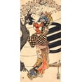 thumbnail image 2 of Ishikawa, Toyonobu 14x24 White Modern Wood Framed Museum Art Print Titled - Hanging poems on a cherry tree, 2 of 4