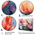 thumbnail image 3 of Designart "Vibrant Tulips Bursting with Energy" Tulips Floater Framed Wall Decor, 3 of 5