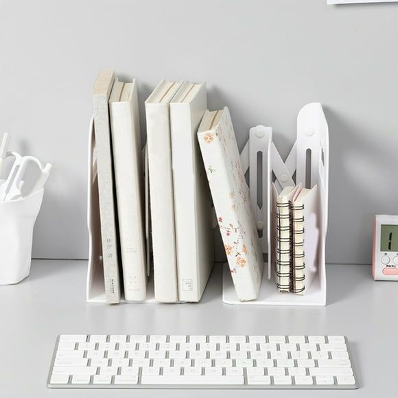 Dvkptbk Support de Livre Extensible Créatif Support de Livre Rétractable les Étudiants Utilisent des Pinces d'Étagère pour Étirer les Livres Appuyés contre les Barrières du Livre Rétrécir et Placer des Étagères de Livres Organisation et Rangement