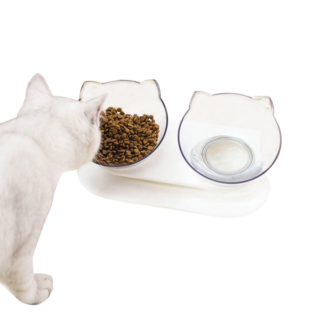 double cat food bowl