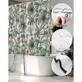 thumbnail image 5 of Split Shower Curtain for Transfer Bench, Green Palm Trees Fabric Shower Curtains for Bathroom, Summer Botanical Tropical Leaves Tub Sliding Transfer Bench Waterproof Bath Curtains 72"x96", 5 of 9