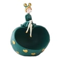 thumbnail image 1 of yuksok Fille Statues en Résine Figurines Sculptures Support d'Armoire Boîte de Rangement d'Entrée Vert, 1 of 7
