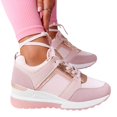 thumbnail image 1 of Zapatos de cuña informales de gran tamaño con tira dorada, zapatillas cómodas antideslizantes para correr para mujer, uso diario, 1 of 5