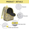 thumbnail image 4 of Elegant Sunflower Flowers Backpack Gift, Big School College Bookbag with Laptop Sleeve, Strong Unisex Backpack for Commuting and Campus, 4 of 5