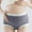 Gray, variant on Women's Over The Bump Maternity Panties Soft Cotton Ribbed Color Block Breathable Pregnancy Underwear Casual Cozy Underwear
