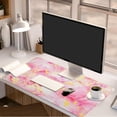 thumbnail image 2 of Large Mouse Pad for Desk, Pink Desk Mat, Anti-Slip Waterproof Big Mousepad, Cute DeskMatt for Desktop, Keyboard Mat for Computer Desktop, Marble, 2 of 14
