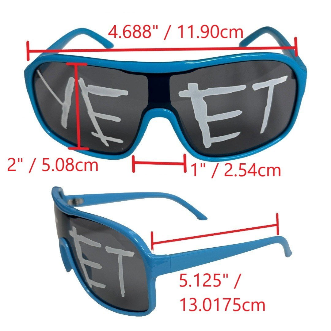 Youth Kids Blue Yeet Sunglasses Sports Shades for Main Event Jey