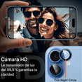 thumbnail image 3 of Mica Aros Cámara Azul Para Iphone 17, Protector de Lente Mica (Aros) compatible con iPhone 17 - Vidrio Templado y Borde Azul., 3 of 6