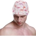 thumbnail image 2 of FYBTO Swimming Cap Tropical Pink Flamingos Unisex Adult FYBTO Polyester, 2 of 4
