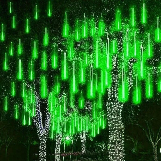 32/24/16/8 Tubes Christmas Meteor Shower LED String Lights Holiday Lighting Garden Party Decorations Rain Drop Falling Decor