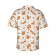 thumbnail image 3 of Uemuo Cute Squirrel Fall Printed Regular Fit Short Sleeve Casual Hawaiian Shirt for Men,Aloha shirt,Tropical shirt,Floral print shirt,Vacation Beach shirt-Small, 3 of 9
