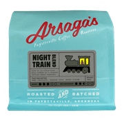Arsaga's Night Train Espresso Black coffee, Dark Roast, Naturally Caffeinated, Whole Beans, 12 oz, 1 Count