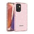 thumbnail image 2 of Glitter Clear Case for Samsung Galaxy A33 5G, Shining Sparkle Bling Military Grade Soft TPU Anti-Scratch Shockproof Cover Full Coverage Non-Yellowing Non-Slip Translucent Slim Lightweight Case,Pink, 2 of 5
