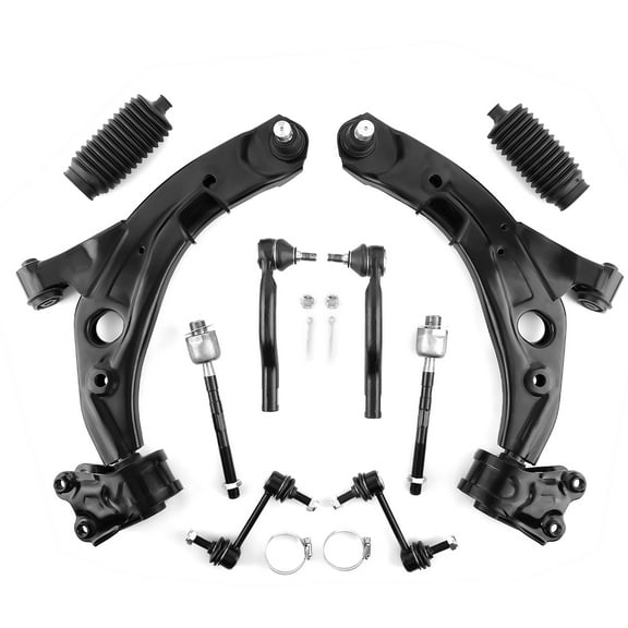 maXpeedingrods 10Pc Front Suspension Kit for Ford Edge 2007-2014 for Lincoln MKX 2007-2015, 2 Lower Control Arm w/Ball Joint, 4 Outer & Inner Tie Rods, 2 Sway Bar Links, 2 Boots
