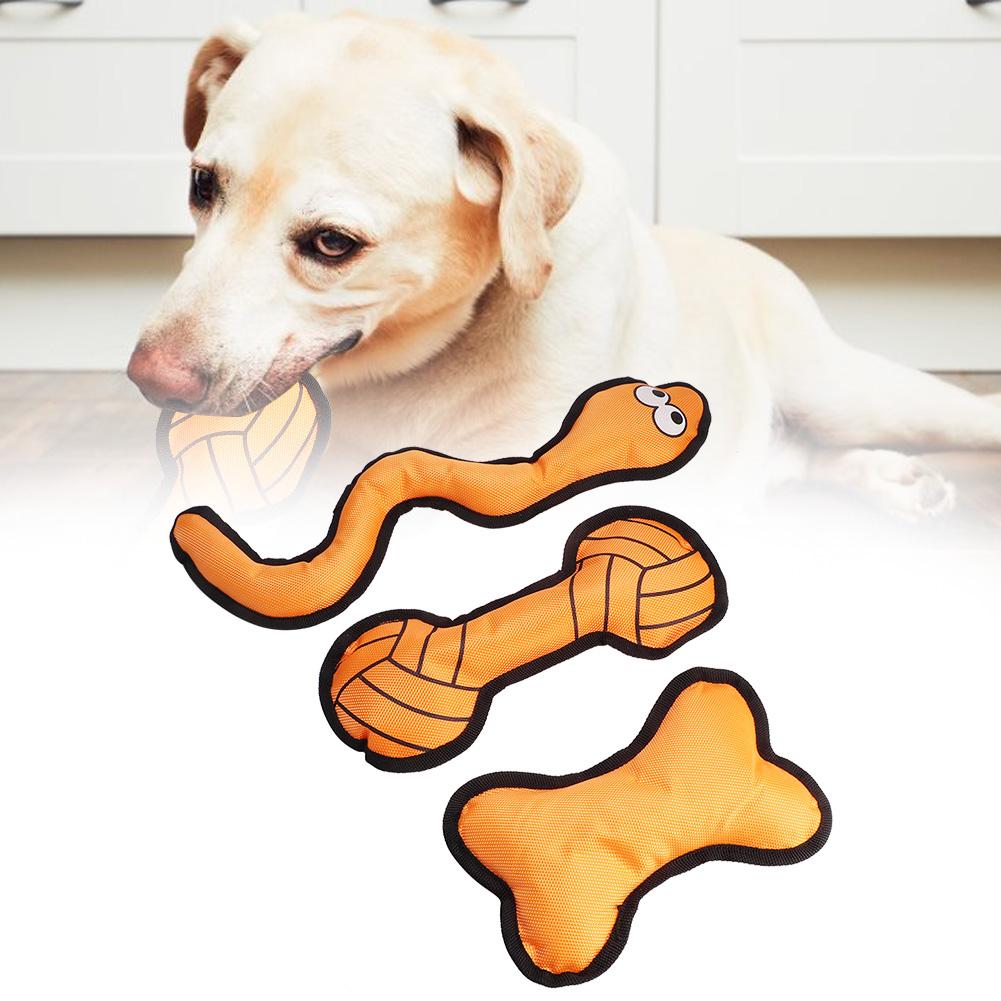 Mgaxyff 3pcs Cute Pet Dog Toys Stuffed Squeaky Sound Snake Bone