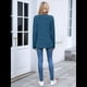 thumbnail image 5 of Camisas de Larga para Mujer, Suéteres Elegantes Informales con Botones y Cuello en V, Tops Tipo Jersey, Conjuntos de Otoño. Azul Pavo Real L, 5 of 10