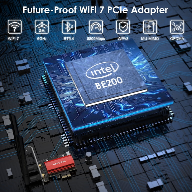 SCHEDA WIFI PCIE per PC desktop 7260ac 2.4g/5g Dual Band 1200Mbps 4.0