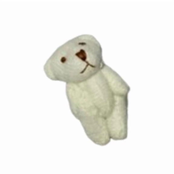 guohui 2-6pack Mini Joint Teddy Bear Soft Wedding Gift Box Doll for Decor White 5 Pcs