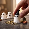 thumbnail image 5 of Qocolcyl Halloween Luminous Ghost Figurine, Cute Spooky Glowing Ghost Ornament, Indoor Outdoor Halloween Decorations, Mini Ghost Desktop Statue for Mantel Tabletop Halloween Party Home Decor, 5 of 6