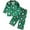 Green, variant on Boys Girls Christmas 2 Pcs Satin Pajamas Set Baby Toddlers Xmas Tree Santa Print Ice Silk Long Sleeve Button Down Shirt Tops and Wide Leg Pants Festival Sleepwear Loungewear Kids Winter Fall