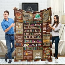 Book Lovers Gifts Blanket Librarian Gifts Throw Blanket Book Club Gifts for Women Reading Lover Bookish Literary Gifts Ideas Best Bookworm Gifts on Birthday Christmas Graduation 60"x80"
