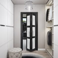 thumbnail image 5 of Sliding Closet Bi-fold Doors | Lucia 2552 Matte Black with Frosted Glass, 5 of 6
