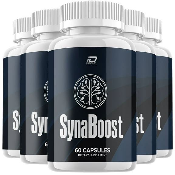 (5 Pack) SynaBoost Brain Supplement Capsules – All-Natural Maximum Strength Formula for Enhanced Memory and Focus pills, Syna Boost Support and Reviews (300 Capsules)