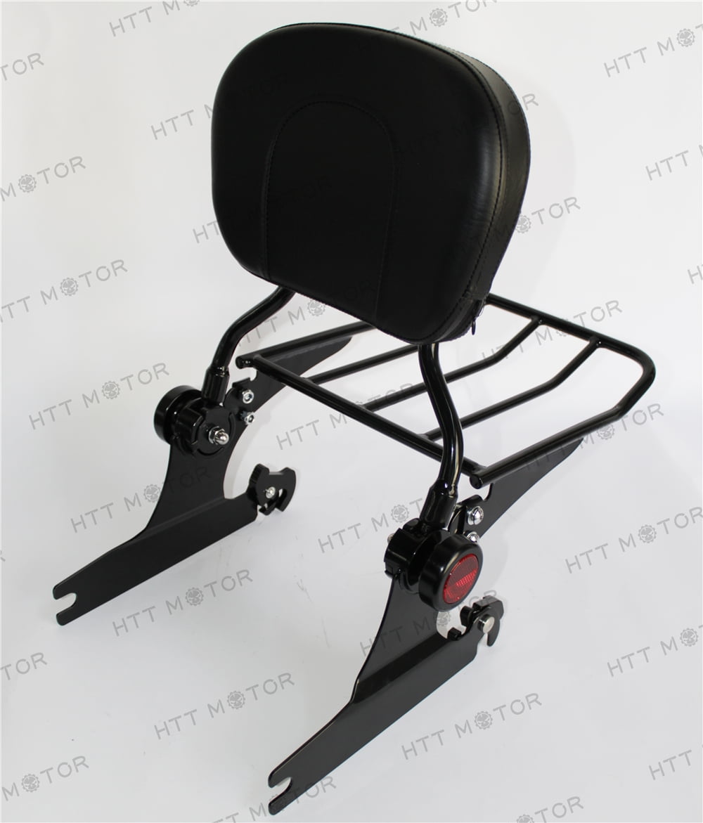 Black Httmt Sissy Bar Luggage Rack For 2000 2005 Softail And 2006 2019 Deluxe Detachable Passenger 