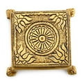 thumbnail image 3 of AargKraft™ Brass Pooja Mandir Chowki Peetha Peeta God's Stool - Puja Articles Size - 2.2" Inches [Very Small], 3 of 4
