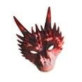 thumbnail image 3 of Máscara de dragón,Máscara de dragón para cosplay,máscara facial,Máscara de fiesta para disfraz de carnaval o Halloween,Accesorios para hombres Disfraces Festivales Tocados Rojo, 3 of 10