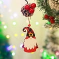 thumbnail image 2 of Decoraciones de Árbol de Navidad Enano de Navidad Colgando Ornamentos de Madera Decoración Hecha a Mano de Madera de Santa Claus Decoración de Árbol de Navidad Enano Colgante con Cuerda Decoración de, 2 of 6