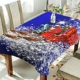thumbnail image 4 of 60"x60" Santa Claus Tablecloth, Waterproof Washable Polyester Square Table Cover, Durable Tablecloth for Kitchen Dining Table Party Decor, 4 of 7