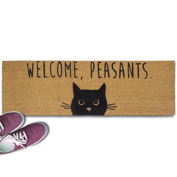 MAINEVENT Welcome Peasants Cat Doormat 50x15 Inch, Long Outdoor Welcome Mat