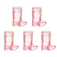 thumbnail image 6 of HomeLife 5Pcs Cowboy Boots Wine Glasses Western Theme Party Tumblers Hard Plastic Mini Compact Fun Birthday Party Cups, 6 of 12