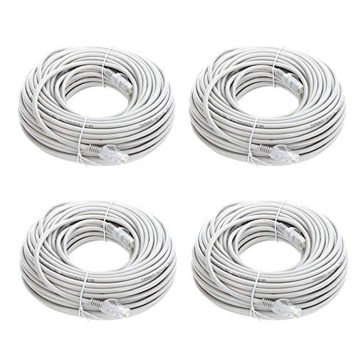 4 Lknewtrend RJ45 Computer Network Internet Wire PoE Switch Cord 100FT Feet CAT5 Cat5e Ethernet Patch Cable 4 Pack, 100 FT 