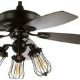 thumbnail image 6 of JONATHAN Y Lucas 52" Caged 3-Light Metal/Wood LED Ceiling Fan, Black, 6 of 8