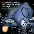 thumbnail image 5 of Dteck Magnetic Case for iPhone 12 & iPhone 12 Pro 6.1 Inch Compatible with MagSafe & Magnetic Car Phone Mount, Slim TPU Frosted Matte Protective Shockproof Phone Case Cover,Deep Blue, 5 of 9