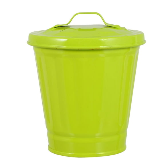 1pc creative tabletop basura lata hermosa contenedor de flores pequeñas con tapa