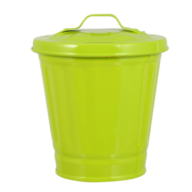 1pc creative tabletop basura lata hermosa contenedor de flores pequeñas con tapa