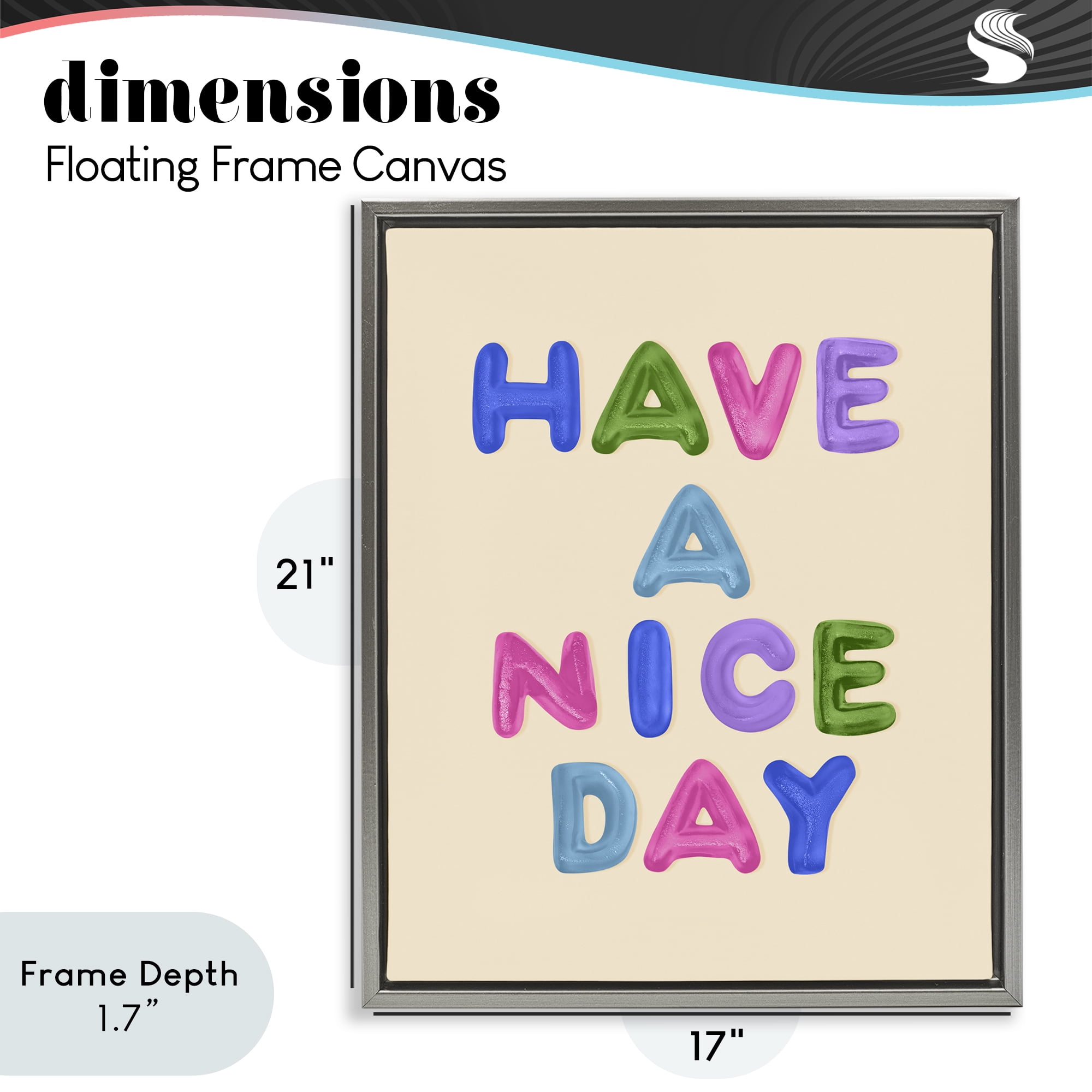 Stupell Industries Have a Nice Day Gummies Gray Framed Floater Canvas Wall Art, design by LISH Creative