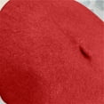 thumbnail image 3 of Girls's Stretch Beret Hat Classic French Style Red Beret Caps Beanie Floppy Cloche Wool Color Scarf Wrap Hat, 3 of 5