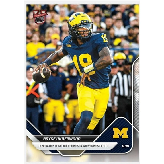 NCAA 2025 Bowman U Now Football  Bryce Underwood #1 [Generational Recruit Shines in Wolverines Debut]
