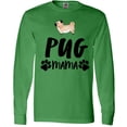 thumbnail image 3 of Inktastic Pug Mama with Paw Prints Long Sleeve T-Shirt, 3 of 5